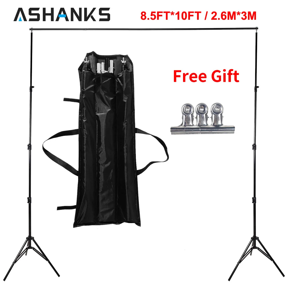 

2.6*3M Professinal Photography Photo Backdrops Background Support System Stands studio + carry bag