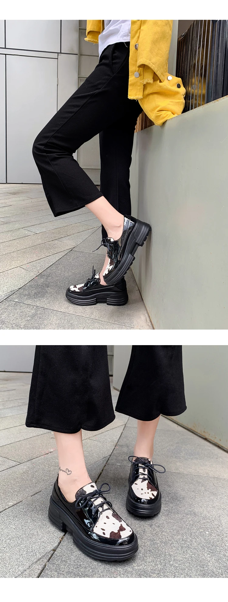 INS/Популярная женская обувь Туфли-лодочки из натуральной кожи и конского волоса длиной 22,5-24,5 см Женская обувь Корейская обувь с леопардовым принтом Дамская обувь