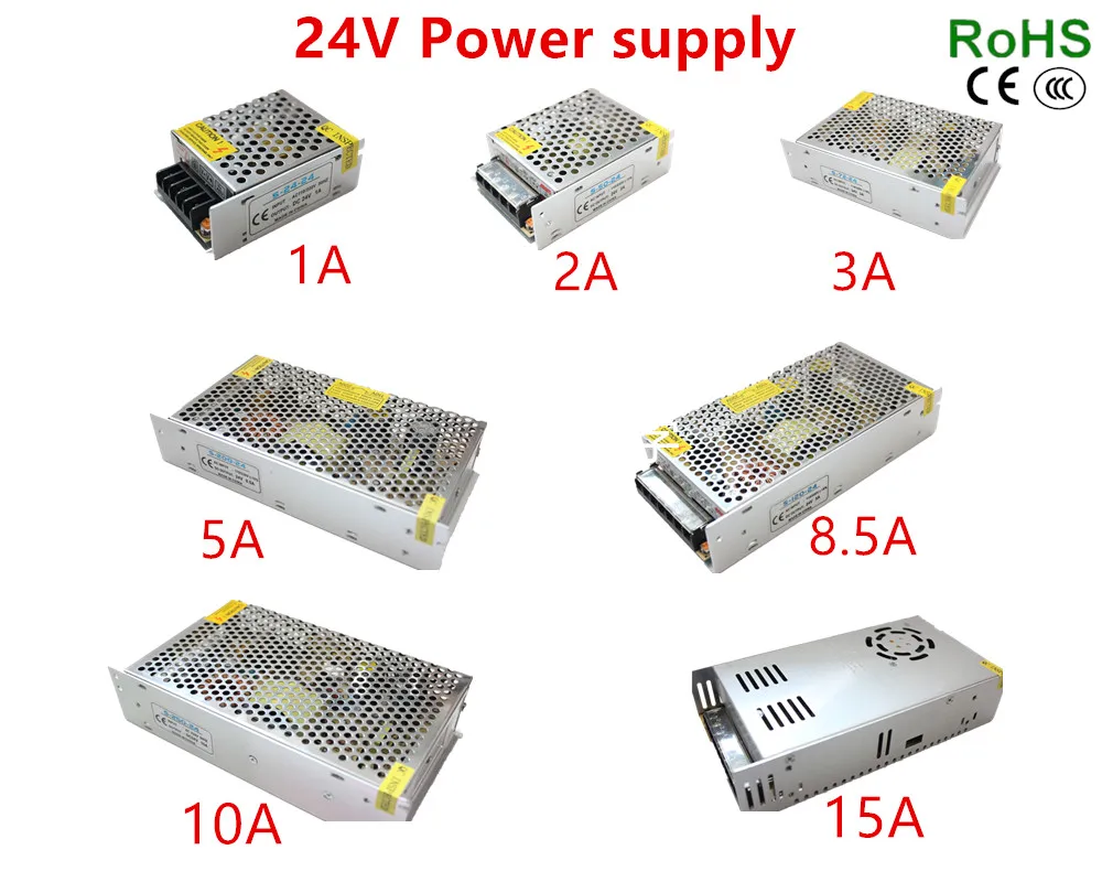 Светодиодный адаптер питания AC 110V 220V To DC 24V 1A 2A 5A 8.5A 10A 15A 20A светодиодный адаптер питания трансформатор