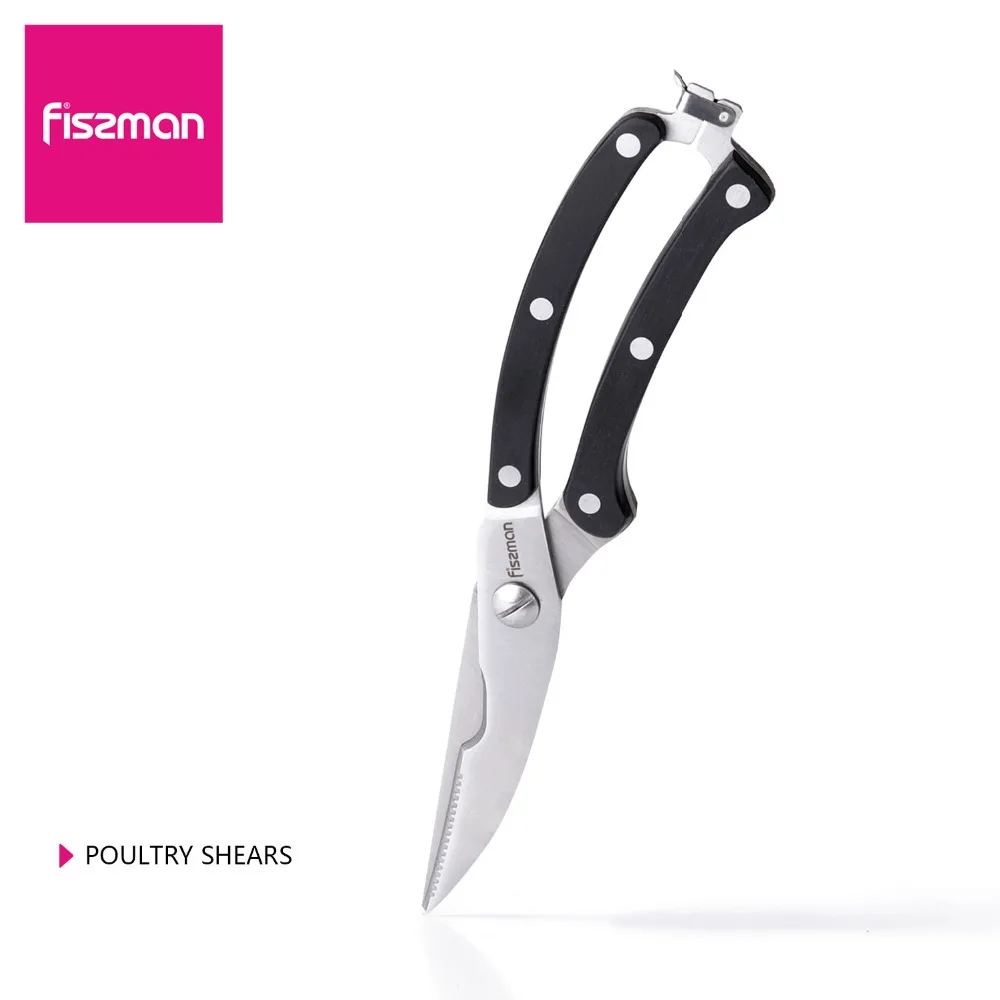 

Fissman Stainless Steel Poultry Bone scissor with Safe Lock Cutter Cook Tool Shear Chicken Duck Fish
