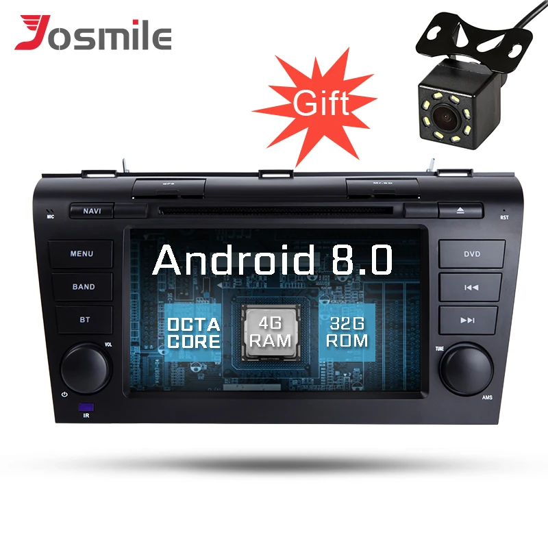 

Android 8.0 Car DVD Multimedia Player for MAZDA 3 2004-2009 WIFI Radio GPS Navigation Audio SWC BT 4G RAM 32G ROM Octa Core TPMS