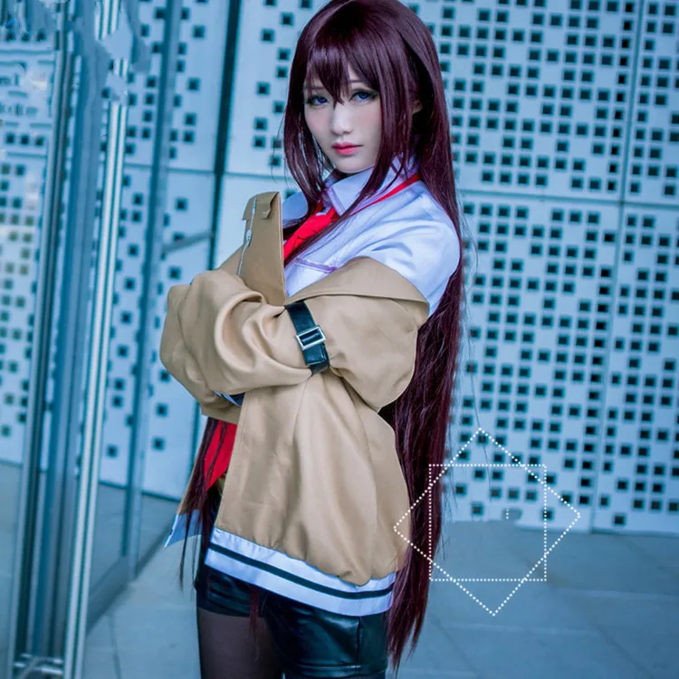 Костюм для косплея Steins Gate из японского аниме жакет пальто рубашка костюмы
