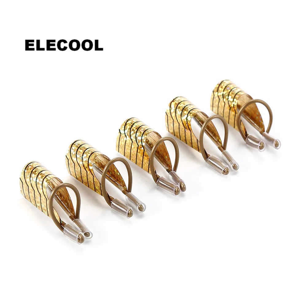 

ELECOOL 5PCS Nail Art Foils Guide Forms Set C Curved Acrylic Gel Polish Extended Builder Adjustable Ring Stencil Molds Manicure