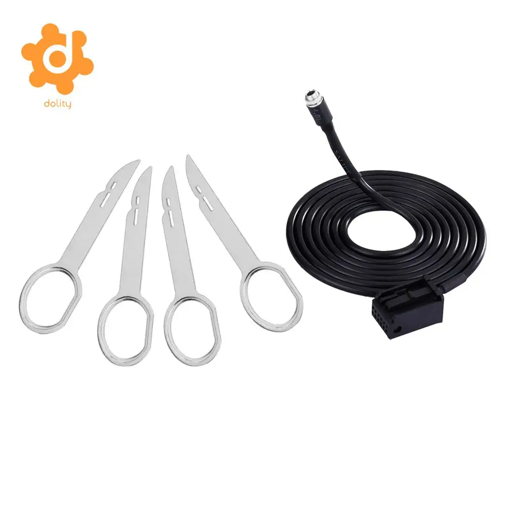 dolity 3.5mm Female AUX Audio Music Cable+Removal Keys for Ford Car Stereo 6000CD