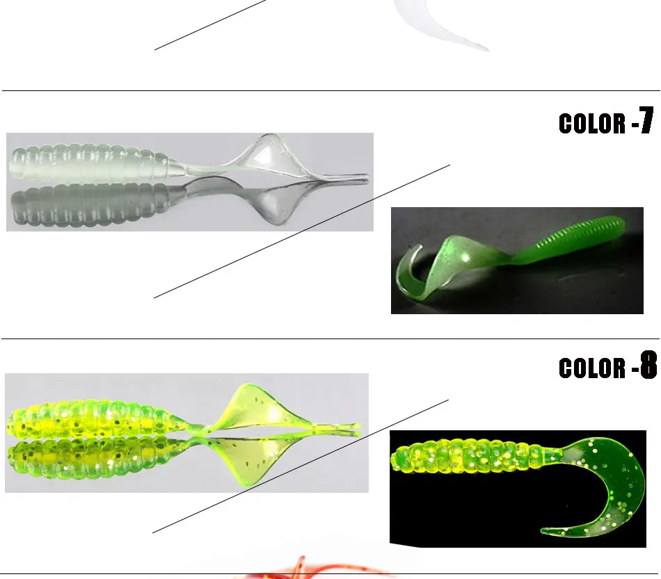 JYJ 10 шт. 5 см личинка Мягкая приманка в виде червя приманки, кремнезема искусственная Мягкая червь приманка личинка для рыболовных снастей