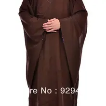Famousbrand буддистская Униформа монахи Шаолинь Костюмы Одежда nun zen robegown abbot Медитация одежда haiqing коричневый