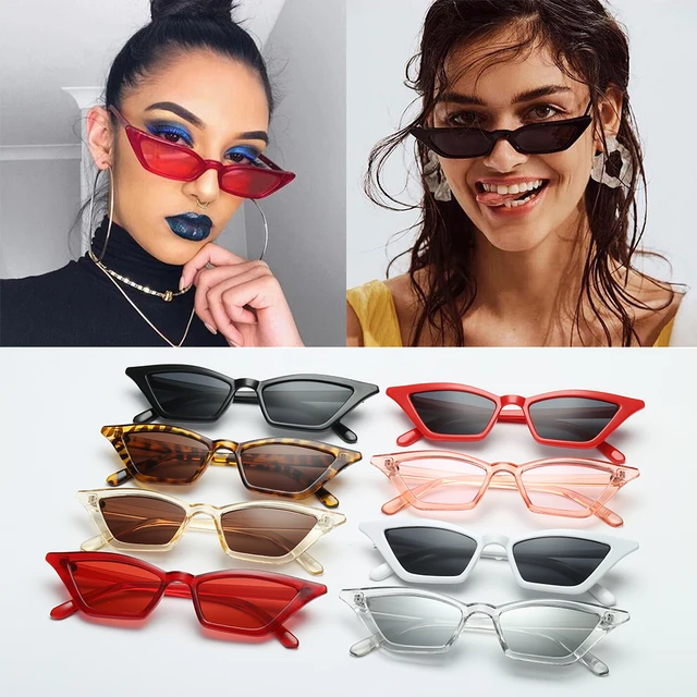 Top quality Fashion Women Glasses Small Frame Cat Eye Sunglasses UV400 Sun Shades Glasses Street Eyewear Female glasses 4