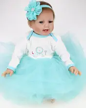 22 Silicone Reborn Doll Real Look Fake Babies Girl Alive with Tutus Nursery Training Toys Collect