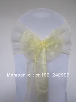 

Ivory Sonw Organza Chair Sash For Wedding Event &Party Decoration