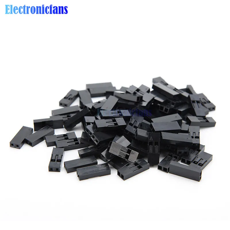 

200Pcs 2.54mm 2P Pitch Dupont Jumper Wire Cable Housing Female Pin Contor