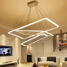 Modern 4 square rings LED Pendant Lights acrylic+metal suspension hanging ceiling lamp for For Living Room Dining room light Modern 4 square rings LED Pendant Lights acrylic+metal suspension hanging ceiling lamp for For Living Room Dining room light