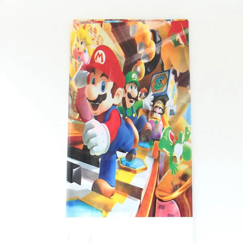 Вечерние скатерти Super Mario Bros для мальчиков и девочек, принадлежности для детского дня рождения, одноразовые столовые приборы для украшения дома