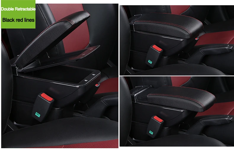 Для Toyota Avanza подлокотник коробка Универсальная автомобильная центральная консоль caja Модификация аксессуары двойной поднят с USB