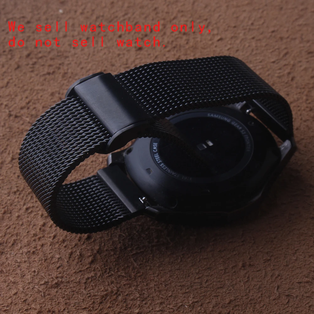 Сетчатый ремешок раскладывающаяся застежка из нержавеющей стали, металлические часы высокого качества ремешок Браслет fit samsung Шестерни S3 Frontier 22 мм