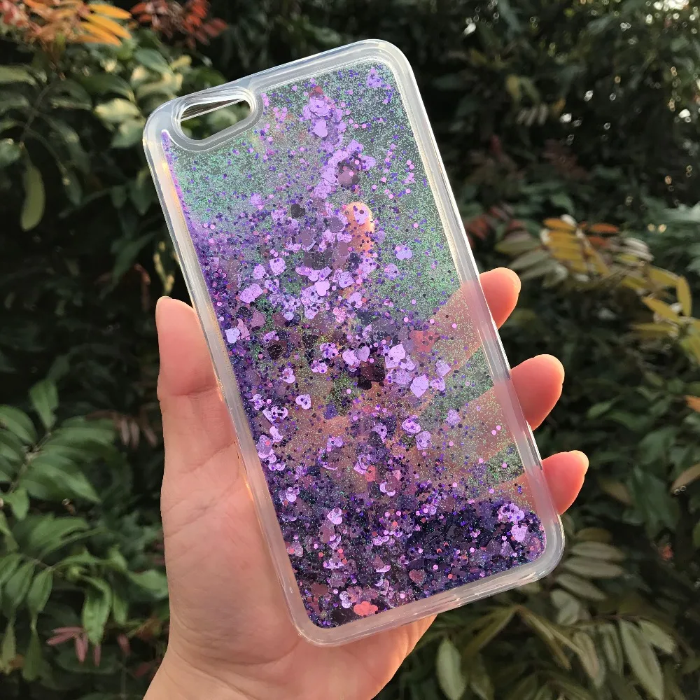 For Oppo F1s Liquid Case Lovely Heart Glitter Dynamic Water Quicksand