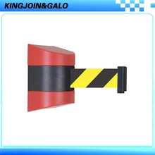 Red & Black Shell With Retractable 10M belt length Wall Mounted Caution Belt For Separated Region