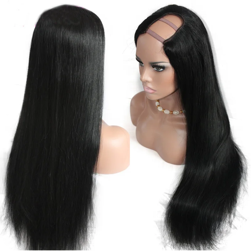 straight u part wig