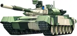 Русский T90 основной боевой танк автомобиля Бумага модель DIY Военной колеснице головоломки ручной работы родитель-ребенок игрушки