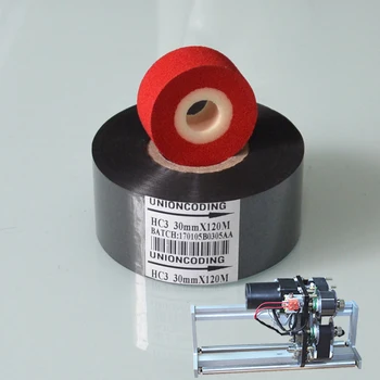 

Black Width 25mm length 120M expire date code printing ribbon on food industry
