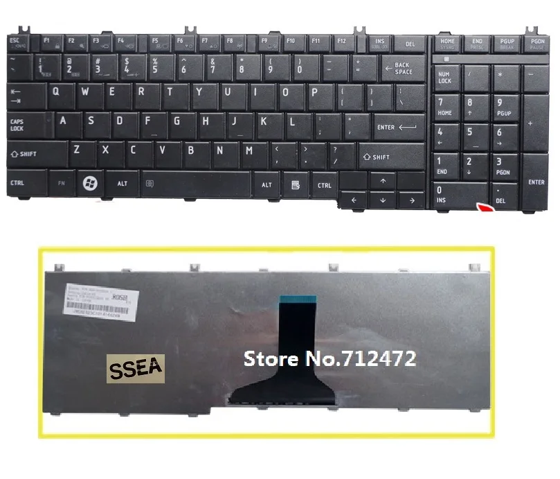 New US Layout Laptop Keyboard For Toshiba Satellite L755D-S5204 L755-S5252 L755-S5306 L755-S7307 L775D-S7222 L755D-S7220 L775D-S7206 seriesUS Layout 