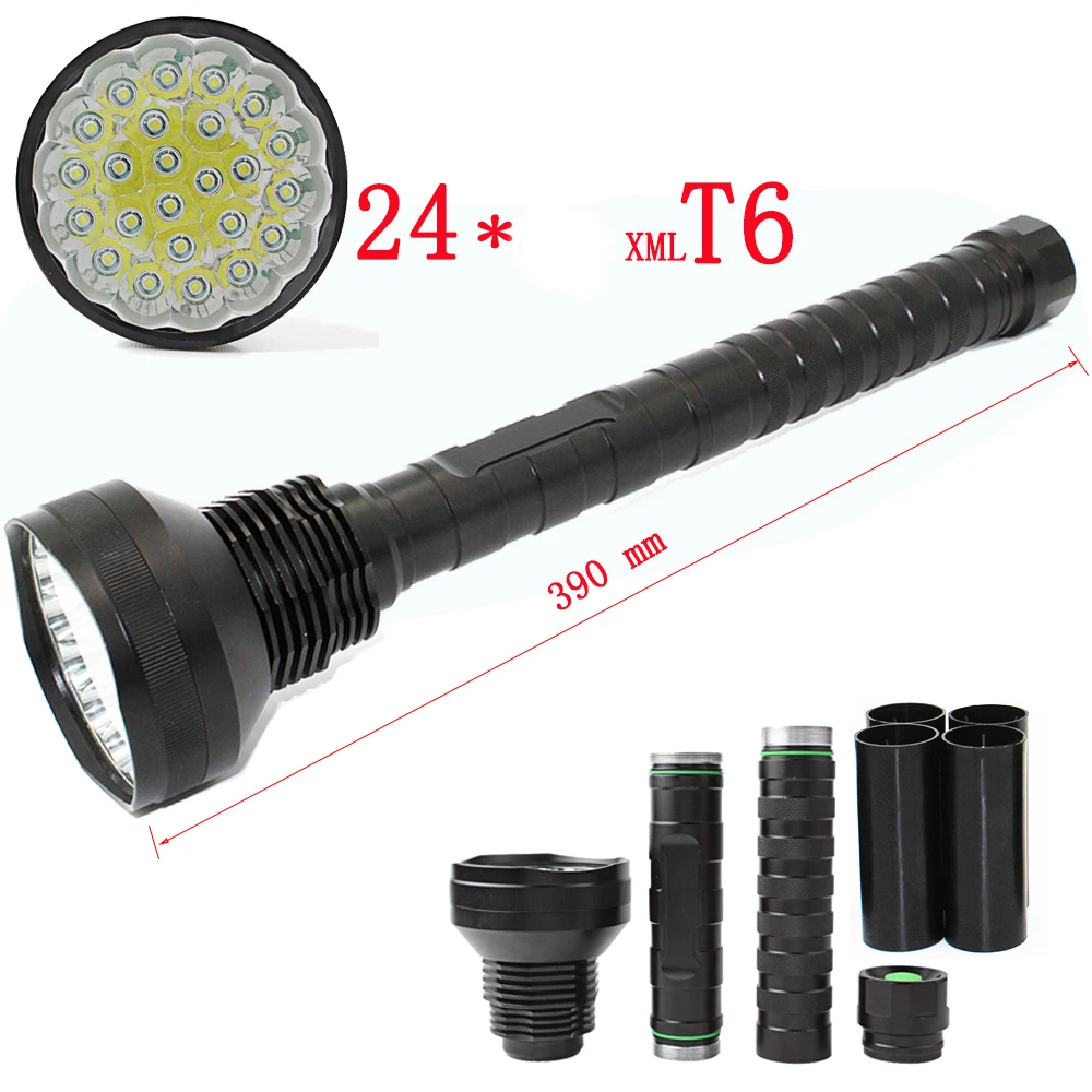 

24000LM 24x XML T6 LED Flashlight Tactical Torch Lamp lantern For Police self defense Emergency light Camping exploration