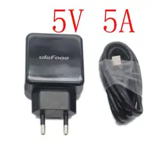 Оригинальное быстрое зарядное устройство 5.0A для путешествий с европейской вилкой+ usb-кабель type C для Ulefone power 5 MTK6763 Восьмиядерный FHD 6,0 дюйма