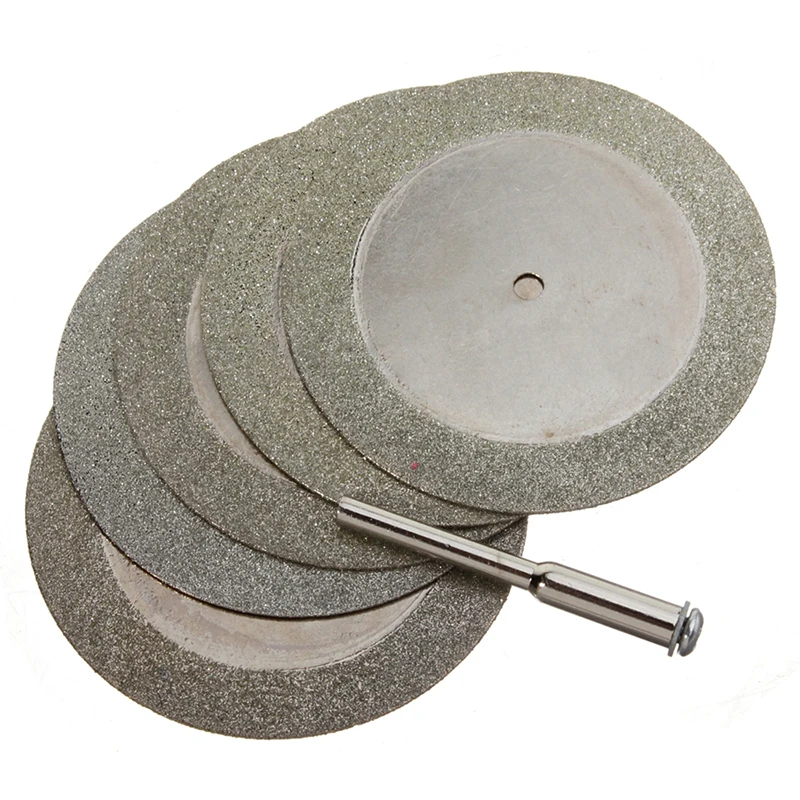 Мм 5 шт. 50 мм алмазные режущие диски и сверло для роторного инструмента стекло металл