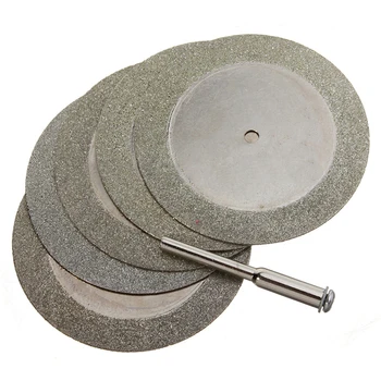 

5pcs 50mm Diamond Cutting Discs & Drill Bit For Rotary Tool Glass Metal