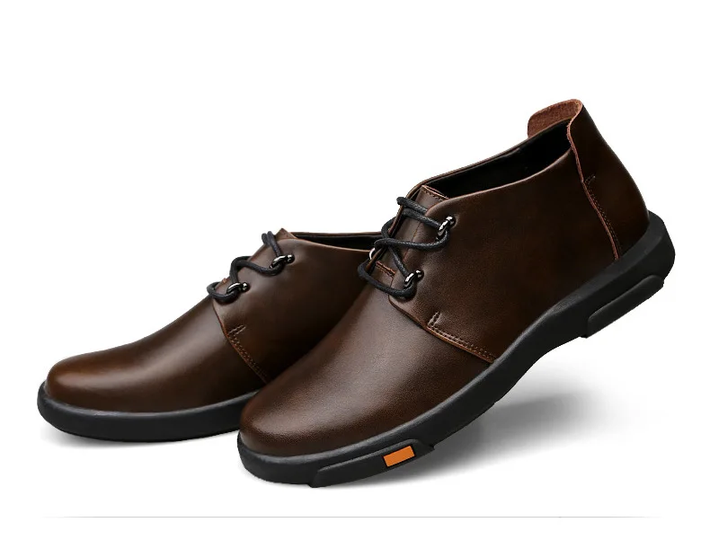 Merkmak/мужские ботильоны из натуральной кожи; модные водонепроницаемые ботинки; сезон осень-зима; мужская повседневная обувь; обувь с высоким берцем