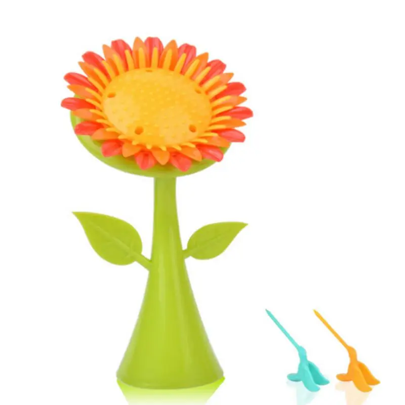 

5/6 Pcs Fork Bird Sun Flower Shaped Plastic on the Tree for Dessert Cake Fruit Practical Home Decoration Utensils