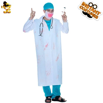 

Halloween Adult Men's Blood Doctor Costumes Cosplay Scary Ghost Doctor Clothes in Halloween Party Costume