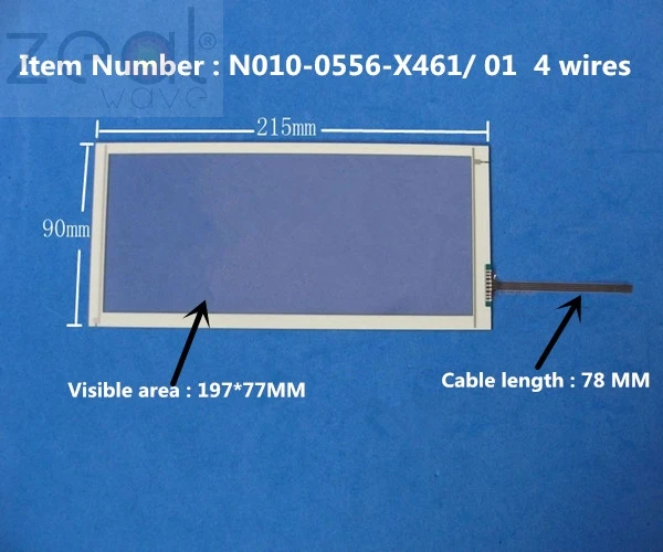 Для Японии Fujitsu N010-0556-X461 01 8,1 дюймов 4 провода сенсорный экран сенсорная стеклянная Сенсорная панель 215*90 мм 198*77 мм