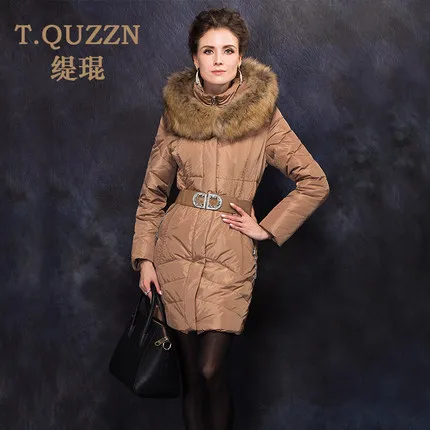Cheap 2015 Winter Thicken Warm Woman Down jacket Hooded Coat Parkas Outerwear Raccoon Fur collar Luxury Slim Long Plus Size 4XXXXL