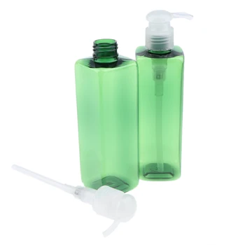 

4pack 250ml Plastic Empty Round Pump Bottle Travel Lotion Refillable Bottles