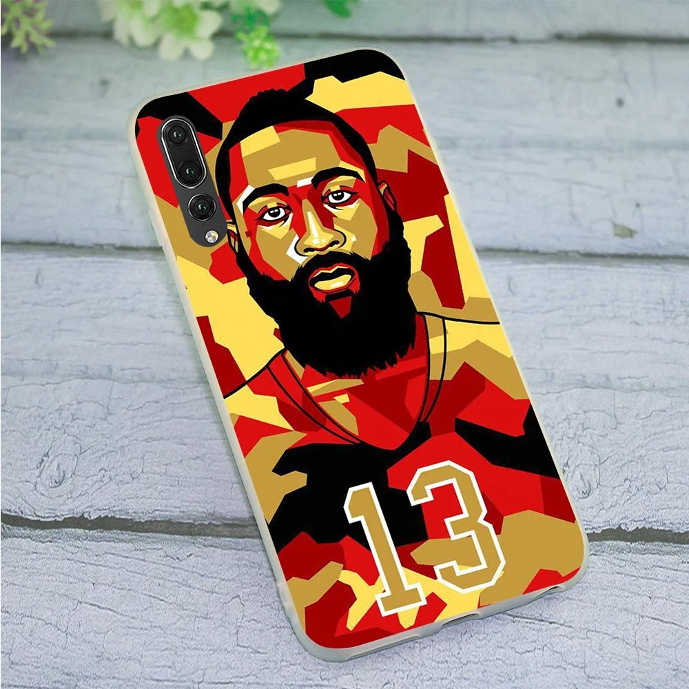 

Back Phone Cover for Huawei P20 Pro Case P8 P9 P10 M20 Lite P30 Pro P Smart Mate 10 20 Pro James Harden Basketball