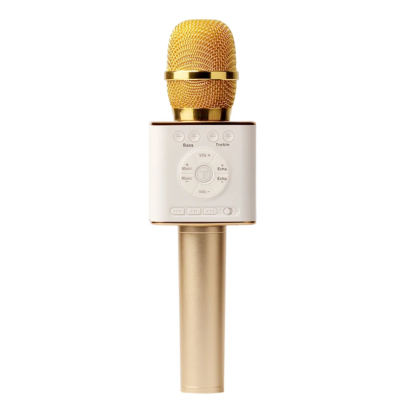 Бренд Q7 Bluetooth динамик караоке с чехлом для резинки микрофон беспроводной Профессиональный плеер динамик микрофон