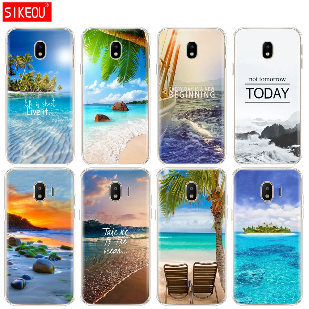 

silicone cover phone case for Samsung Galaxy J3 J5 J7 2017 J330 J530 J730 PRO j2 2018 Neverland Ocean Sea Wave