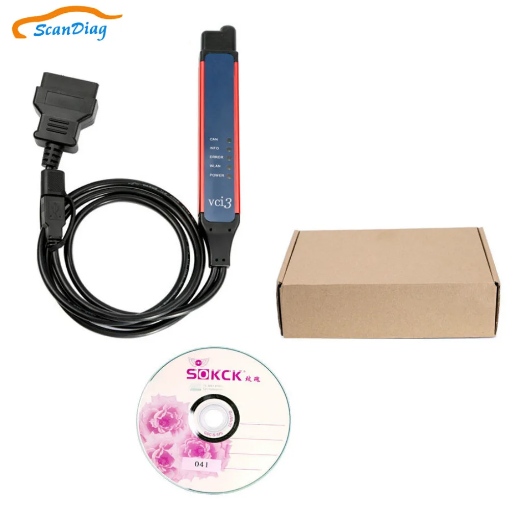 Для Ascania V2.31 VCI 3 OBD2 разъем VCI3 Wifi беспроводной Профессиональный диагностический инструмент для грузовика с SDP3