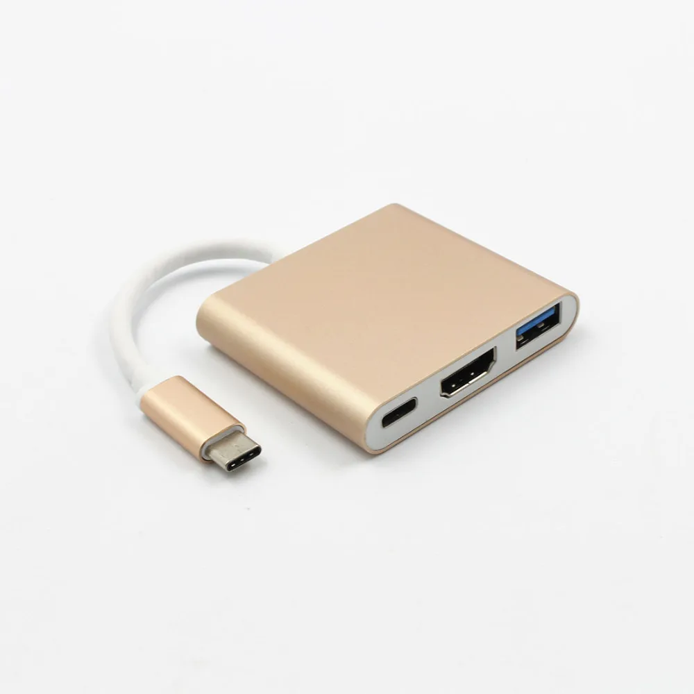 

USB 3.1 Type-C to 4K HDMI/USB 3.0/USB-C Charging Port OTG Adapter Cable Converter for New MacBook Tablet Camera Smartphone HDTV