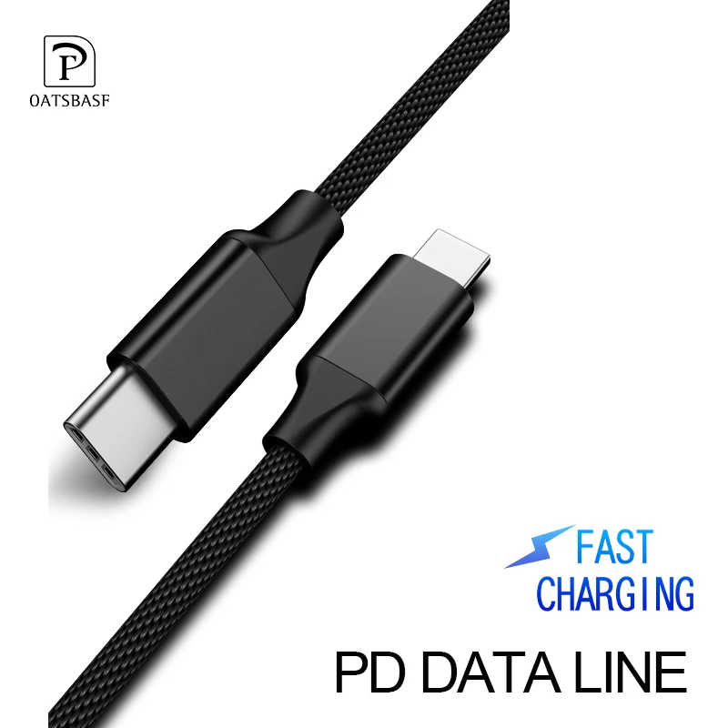 Beste Oatsbasf Usb kabel voor IPhone 6 7 6 s Plus Snelle Opladen Kabels Quick PD Data Lijn voor IPhone 8 8 Plus X Gevlochten Charger Cable