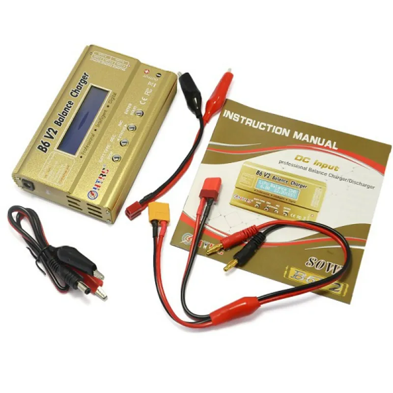 

HTRC B6 V2 80W 6A Digital RC Battery Balance Charger Discharger for LiPo Battery RC Drone Helicopter