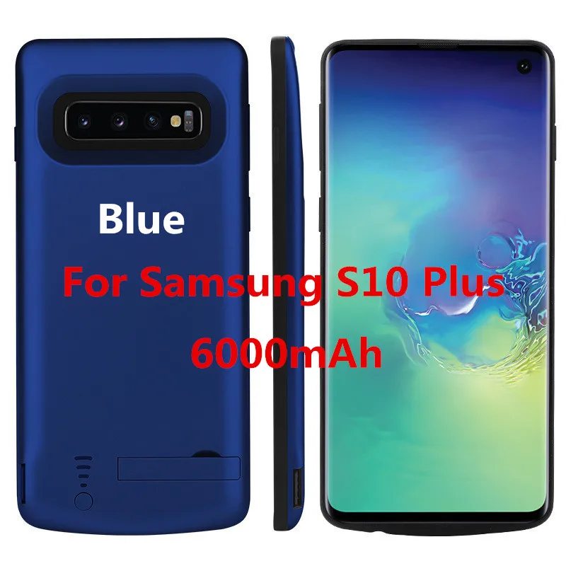 Расширенный чехол для аккумулятора телефона для samsung Galaxy S10/S10e, чехол для портативного аккумулятора для samsung Galaxy S10 Plus, чехол для внешнего аккумулятора - Цвет: Blus For S10 Plus