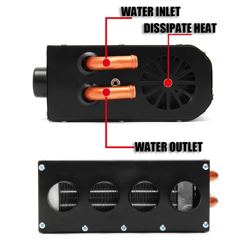 12 В 4 вентиляционных отверстия нагреватель под тире для автомобиля Автобус Грузовик Универсальный нагрев авто Подогрев обогреватель Defroster Demister в режиме реального времени Отопление