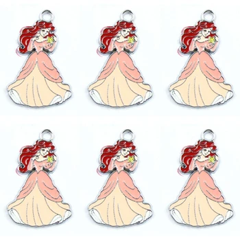 

Free Shipping 100 Pcs cartoon mix princess Charm Pendants DIY Jewelry Making QW-238