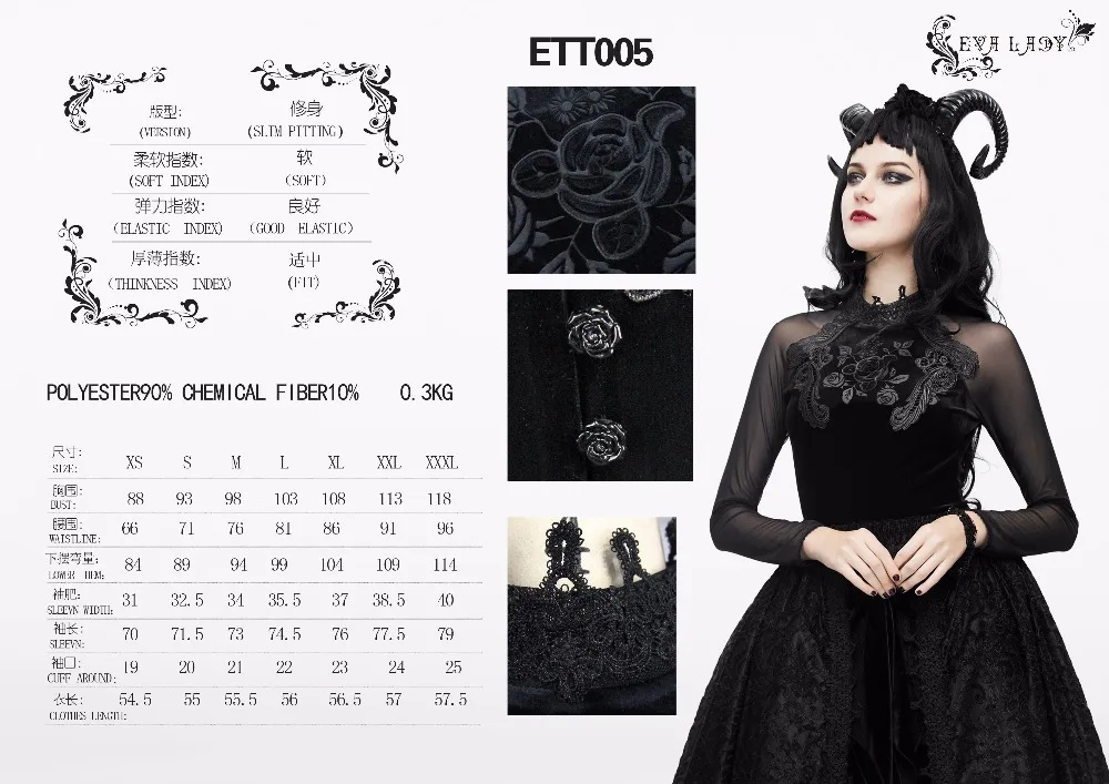 ETT005 size chart