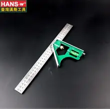 

300mm Multifunctional Combination Square Ruler HANS Stainless Steel Horizontal Removable Square Ruler Angle Square Tools HS1023