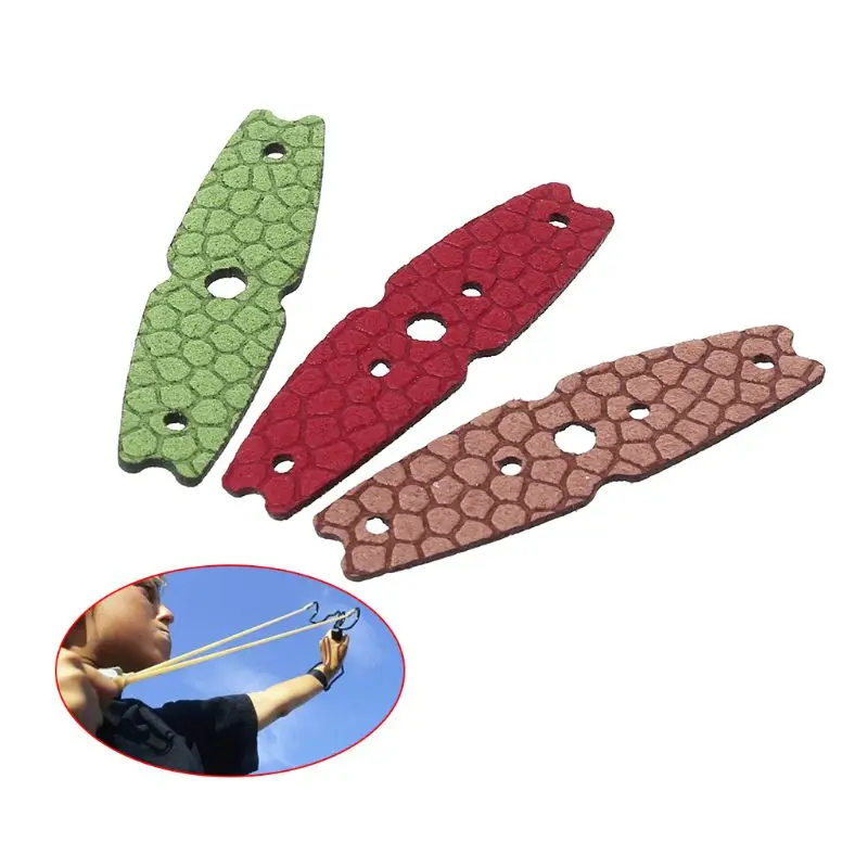 

10 Pcs Slingshot Pocket Pouch Catapult Microfiber Faux Leather Outdoor Hunting Shooting Tactical Accessories Flat Professional