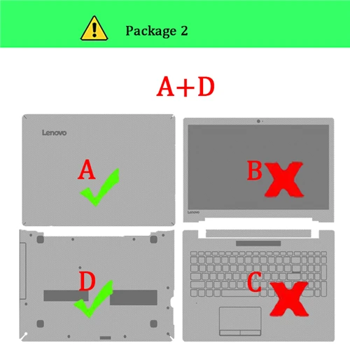 Ноутбук Стикеры кожи для lenovo Ideapad 100S-11 100S-14 110-14 110-15ACL 110-15ISK 120S-14 320-14 310S-15 ноутбук кожи 15,6 ''14'' - Цвет: Package-2    A D