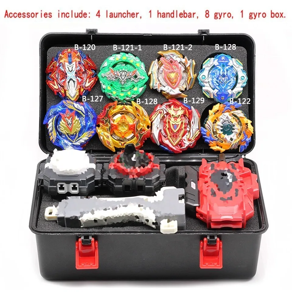 8 шт. Beyblade burst Toupie Beyblades Metal Fusion Black Beyblades набор коробка bey blade средство для запуска Beyblade игрушки для Childn Bayblade