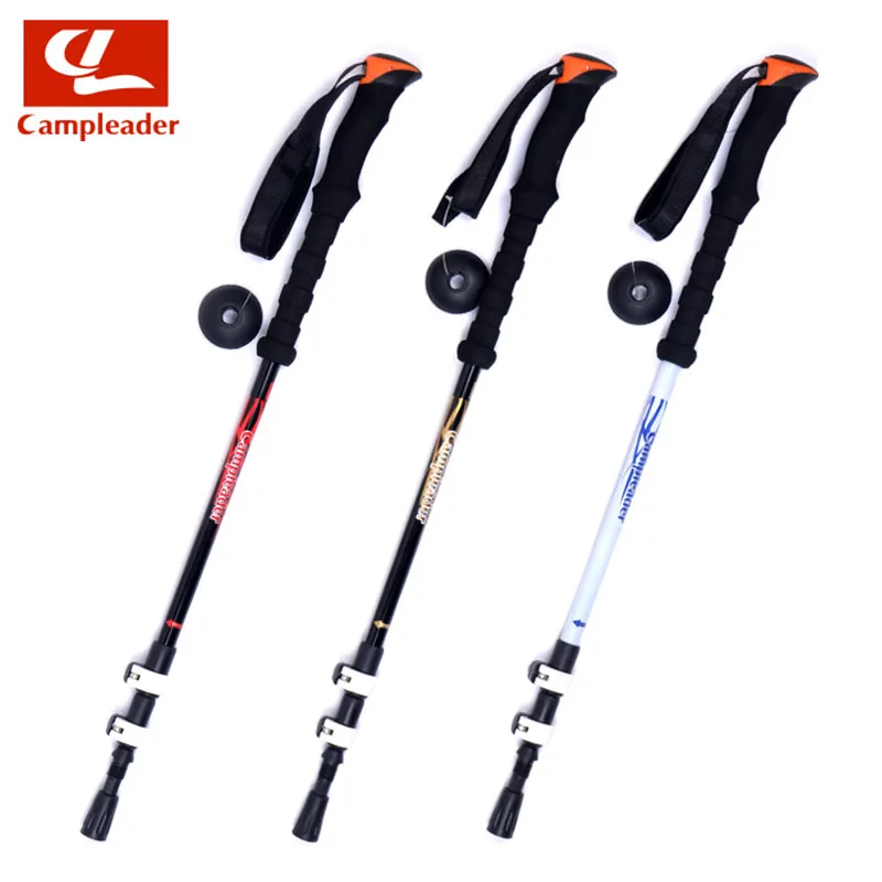 

2016 Adjustable 3 SectionS Telescopic Hiking Climbing Walking Stick Trekking Pole Anti-shock Ultra-light Carbon Alpenstock 0014
